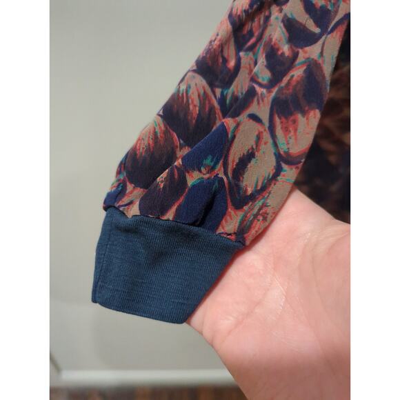 Flora Kung Vintage Silk Long Sleeve Tunic Mini Dress - Picture 2 of 6